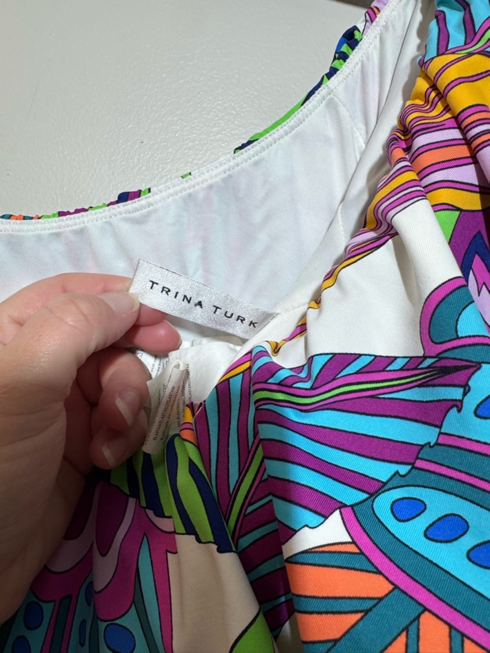 Trina Turk Paradise Plume Off-the-shoulder One Piece Swimsuit - Picture 4 of 6